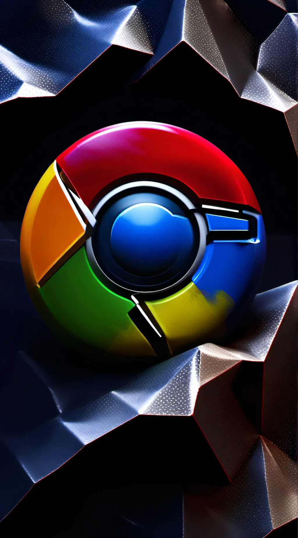 ai character: Chrome background