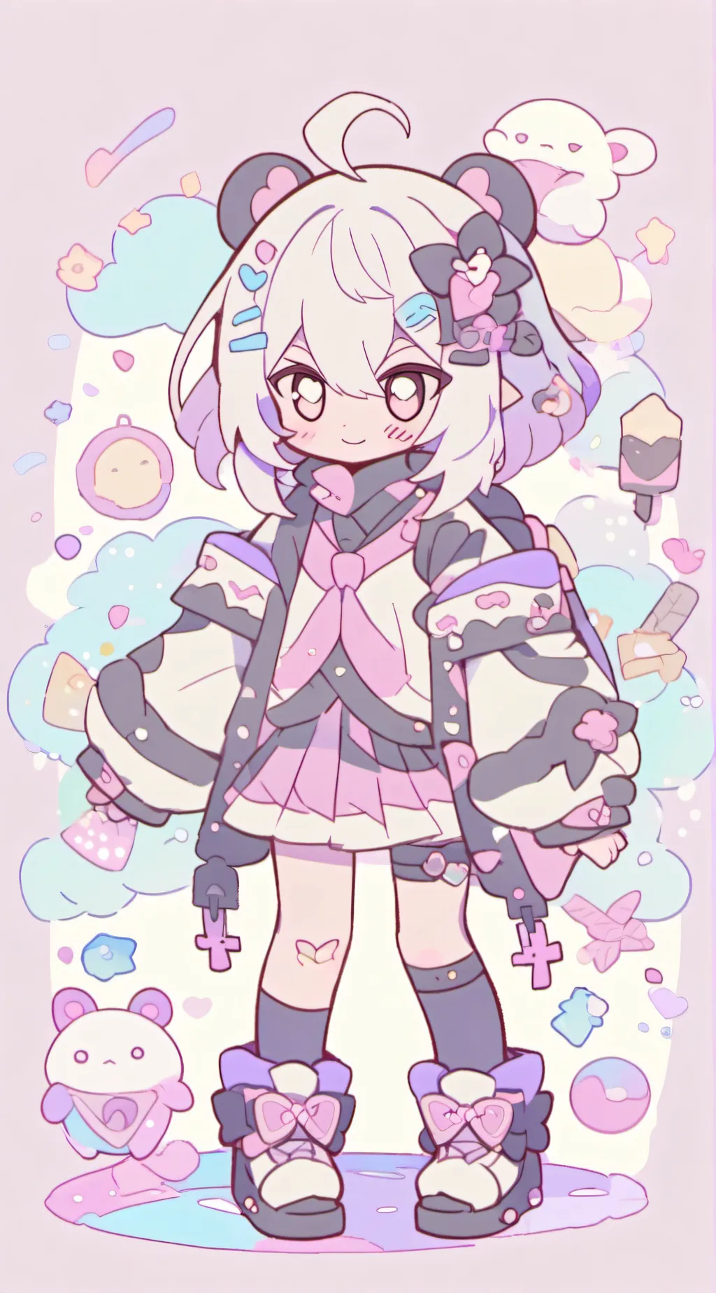 ai character: radio apple child background