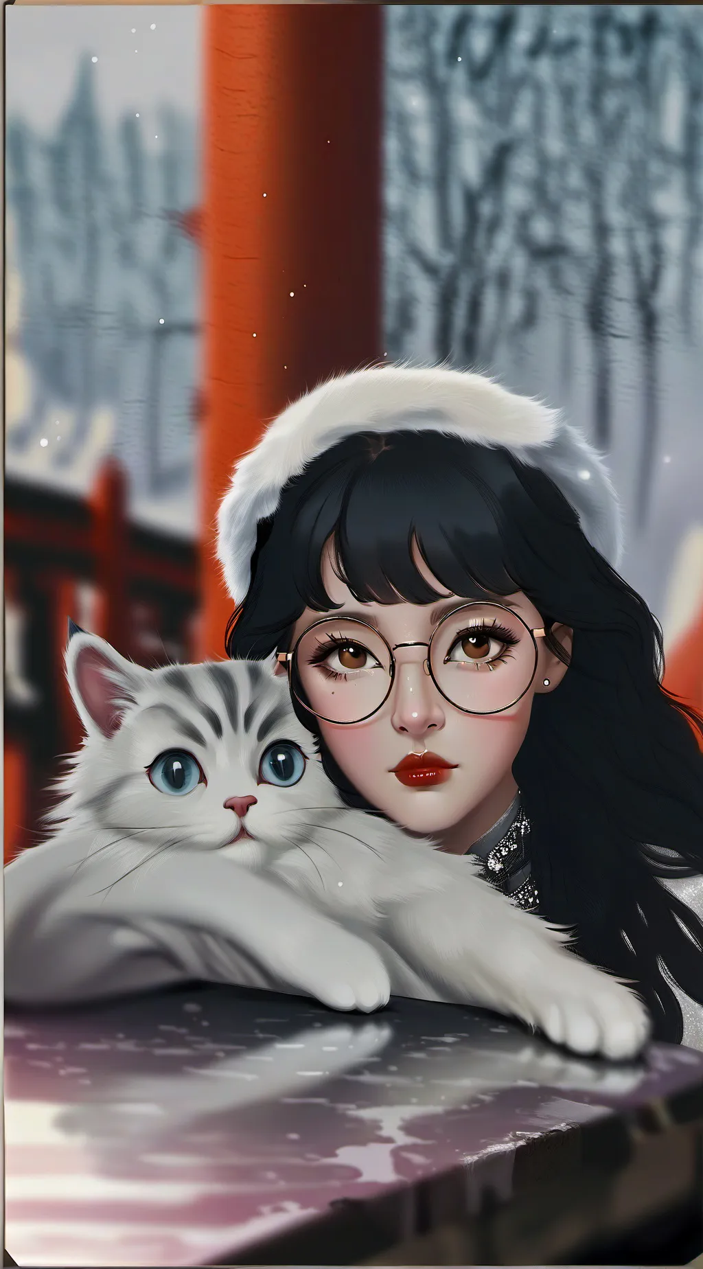 ai character: susu dan aisyah  background