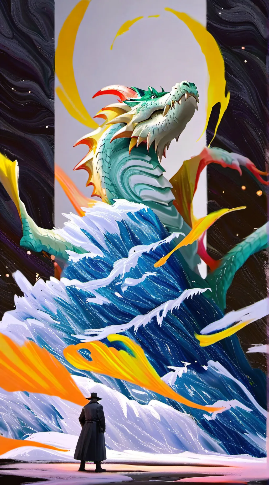 ai character: Rainbow  background