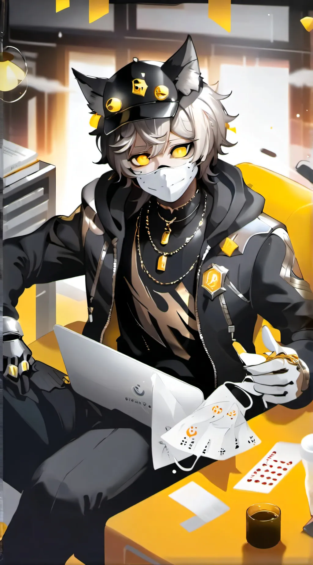 ai character: CatBoy background