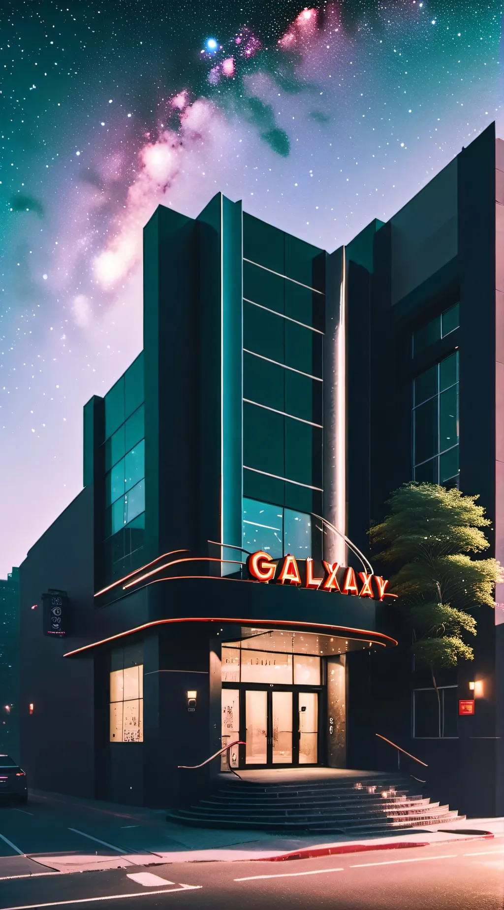 ai character: HH movie night background