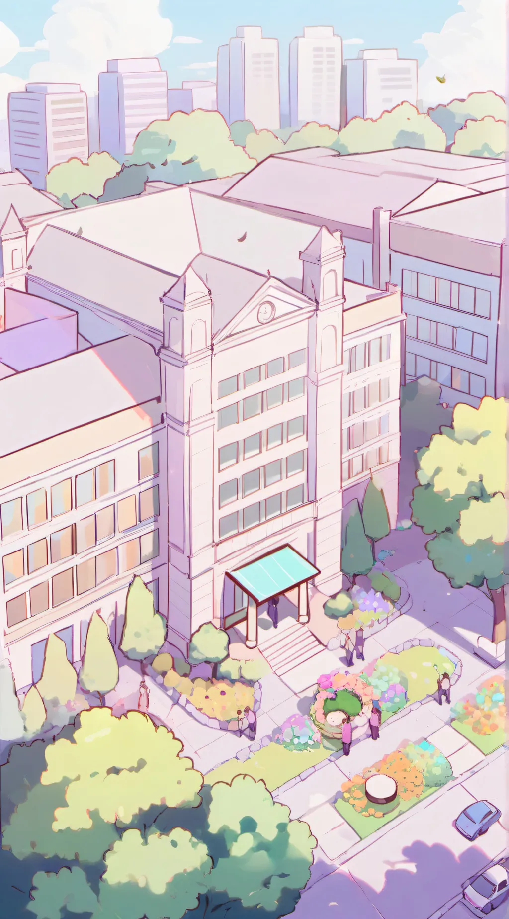 ai character: [FNAF SB School] background