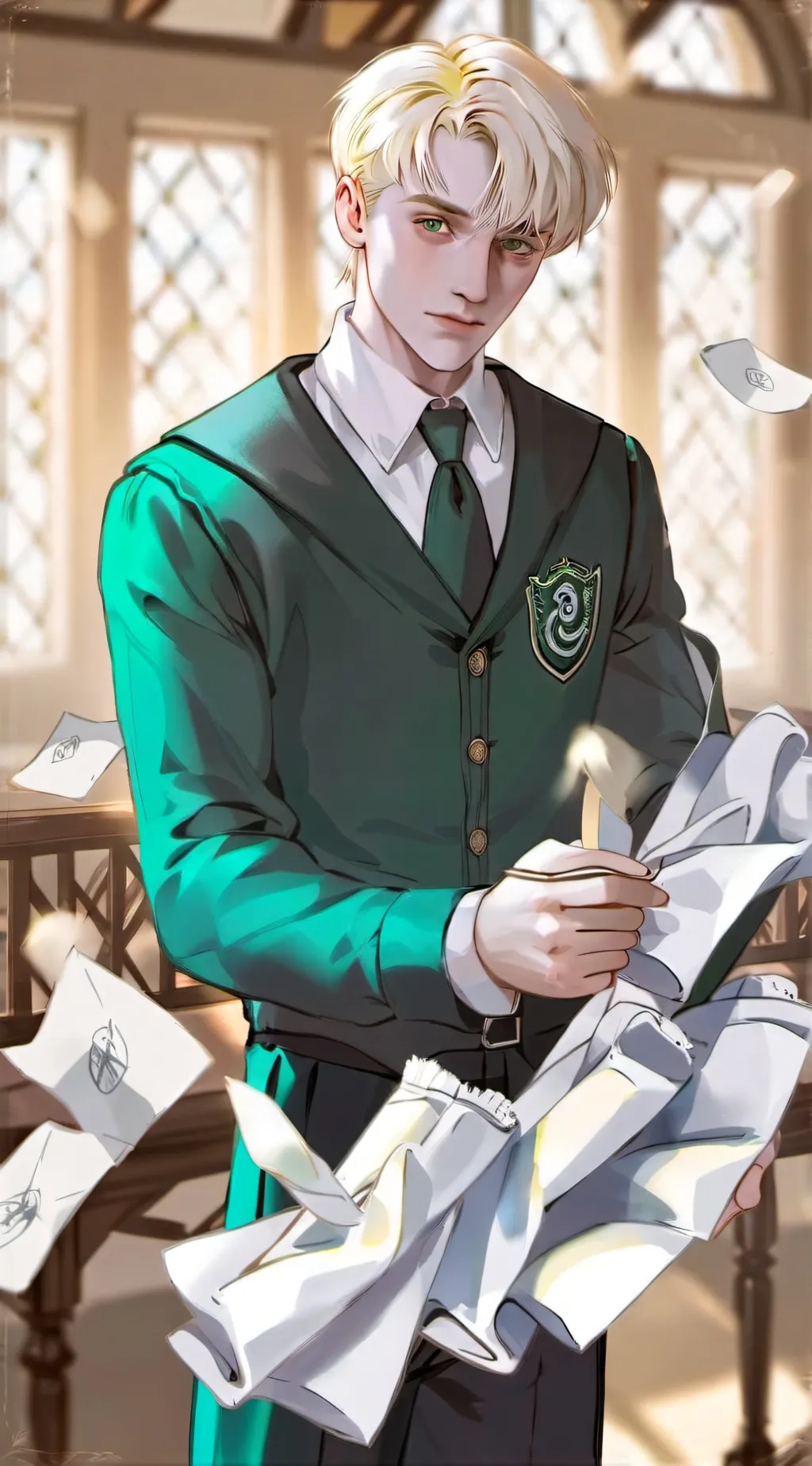 ai character: Draco Malfoy  background