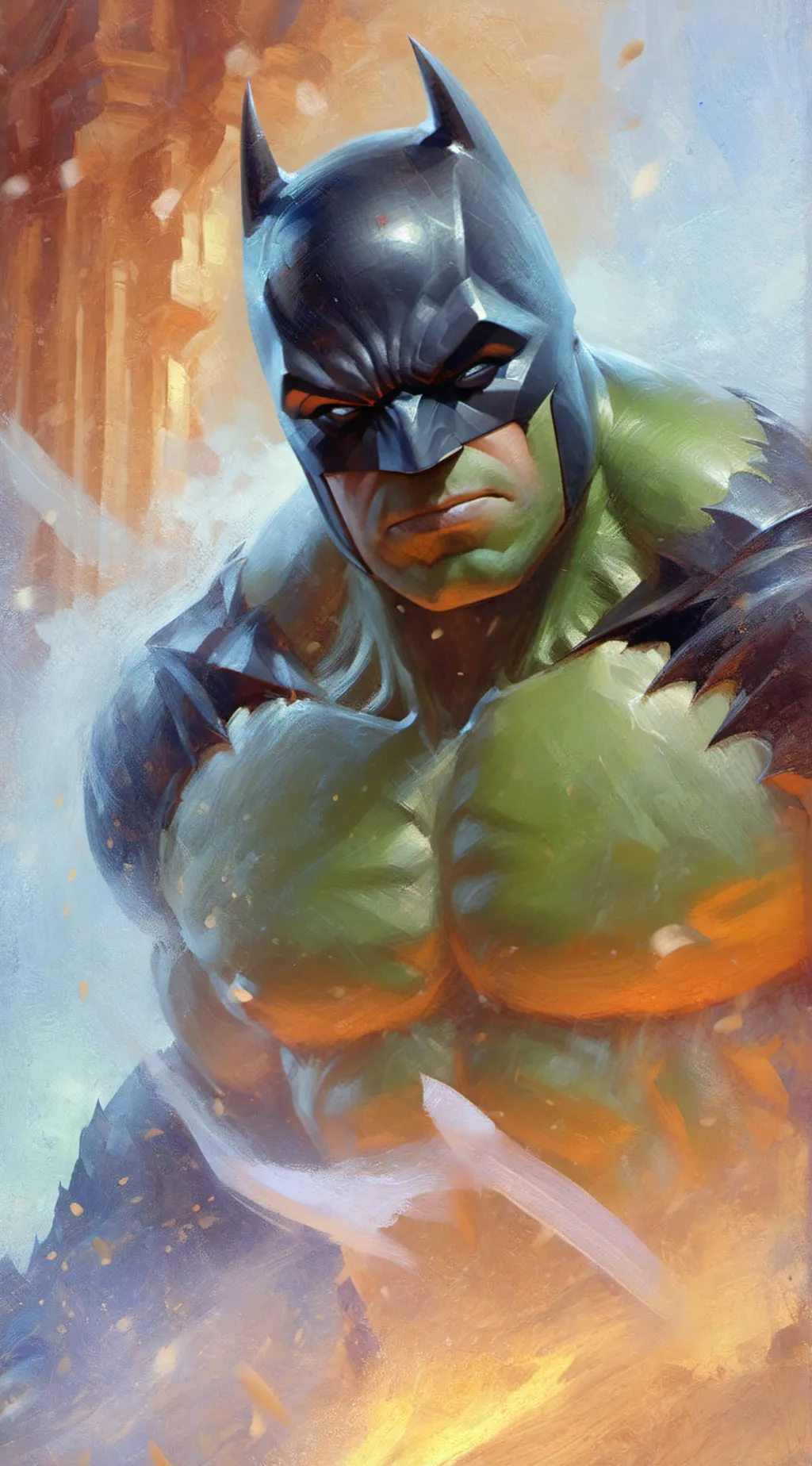 ai character: The bat-hulk background