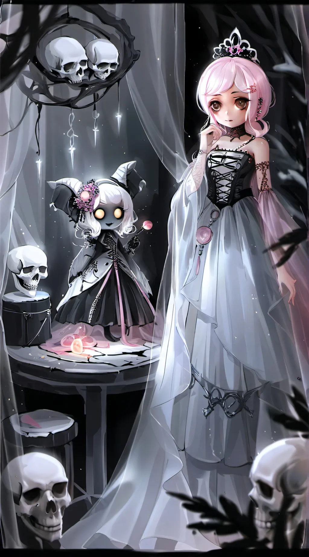 ai character: Haunted doll background