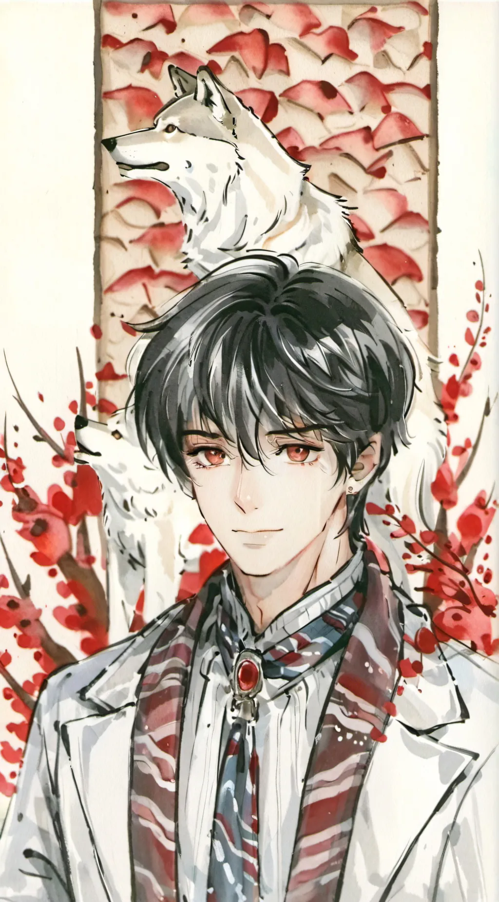 ai character: Plushie (Wolfy) background