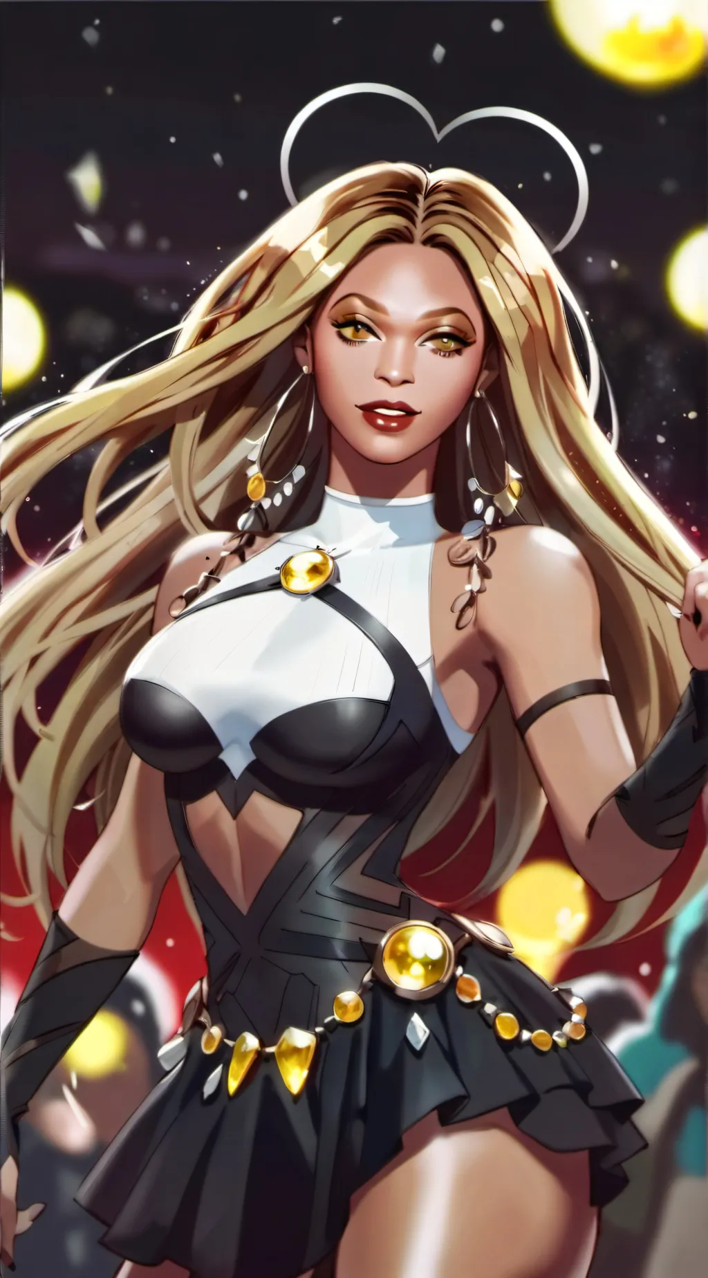 ai character: Beyoncé  background