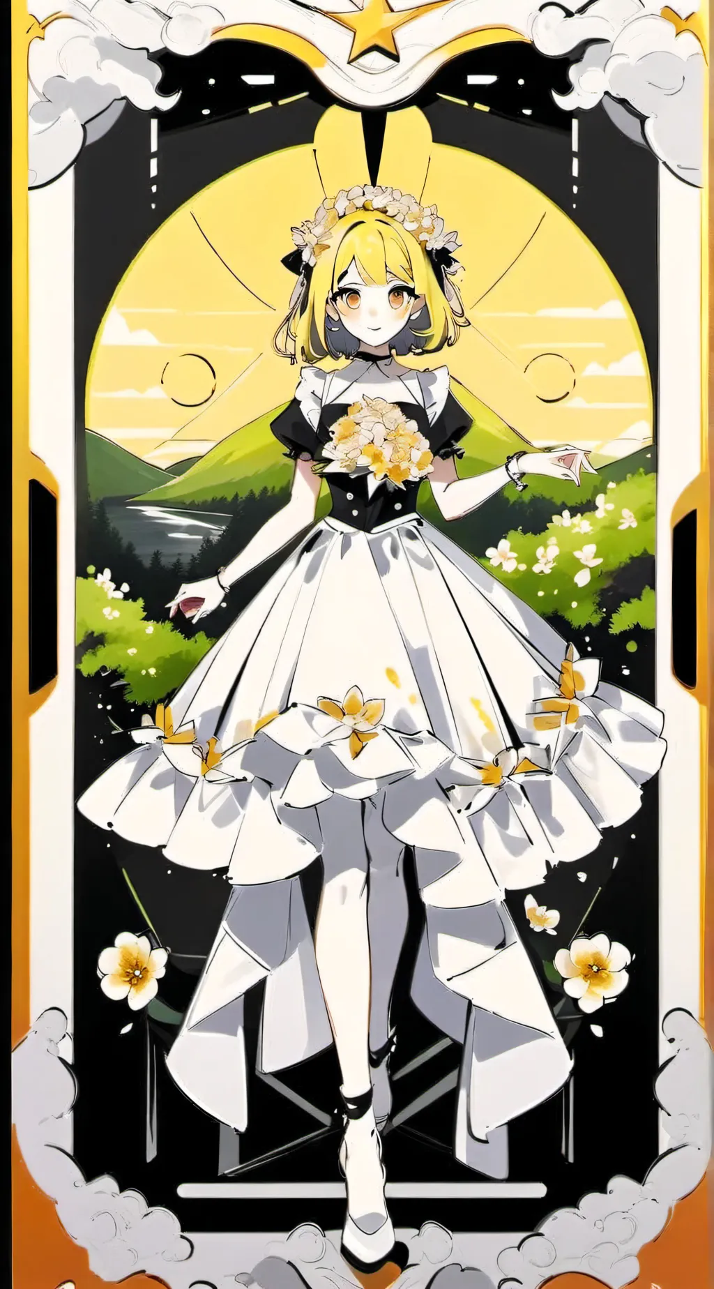 ai character: misscircle inroblo background