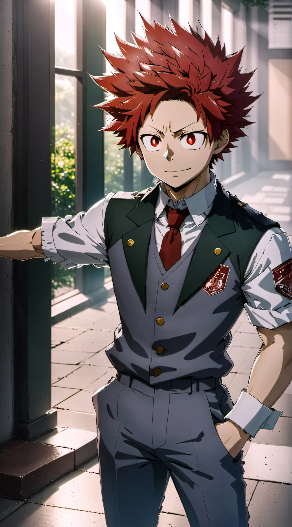 ai character: Eijiro Kirishima background