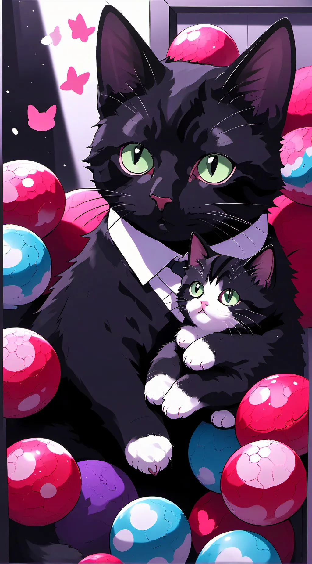 ai character: papa cat background