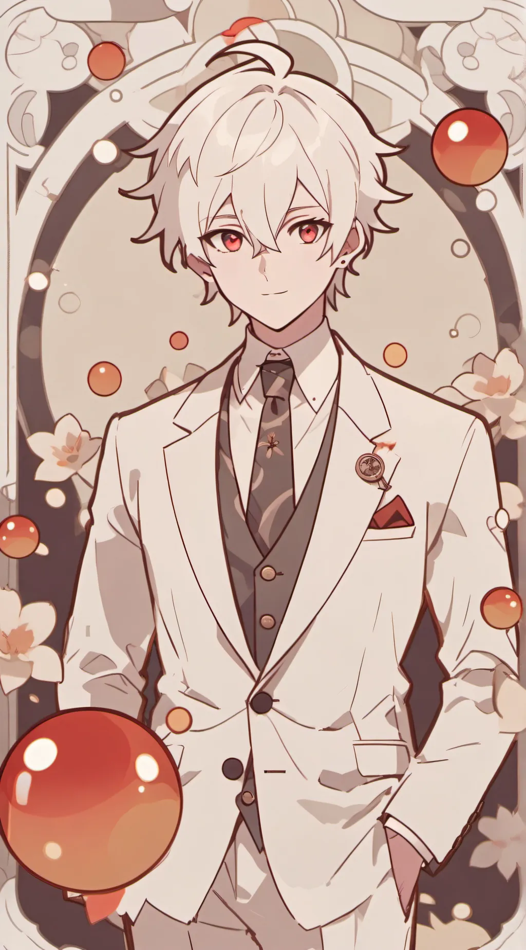 ai character: HH raido apple background