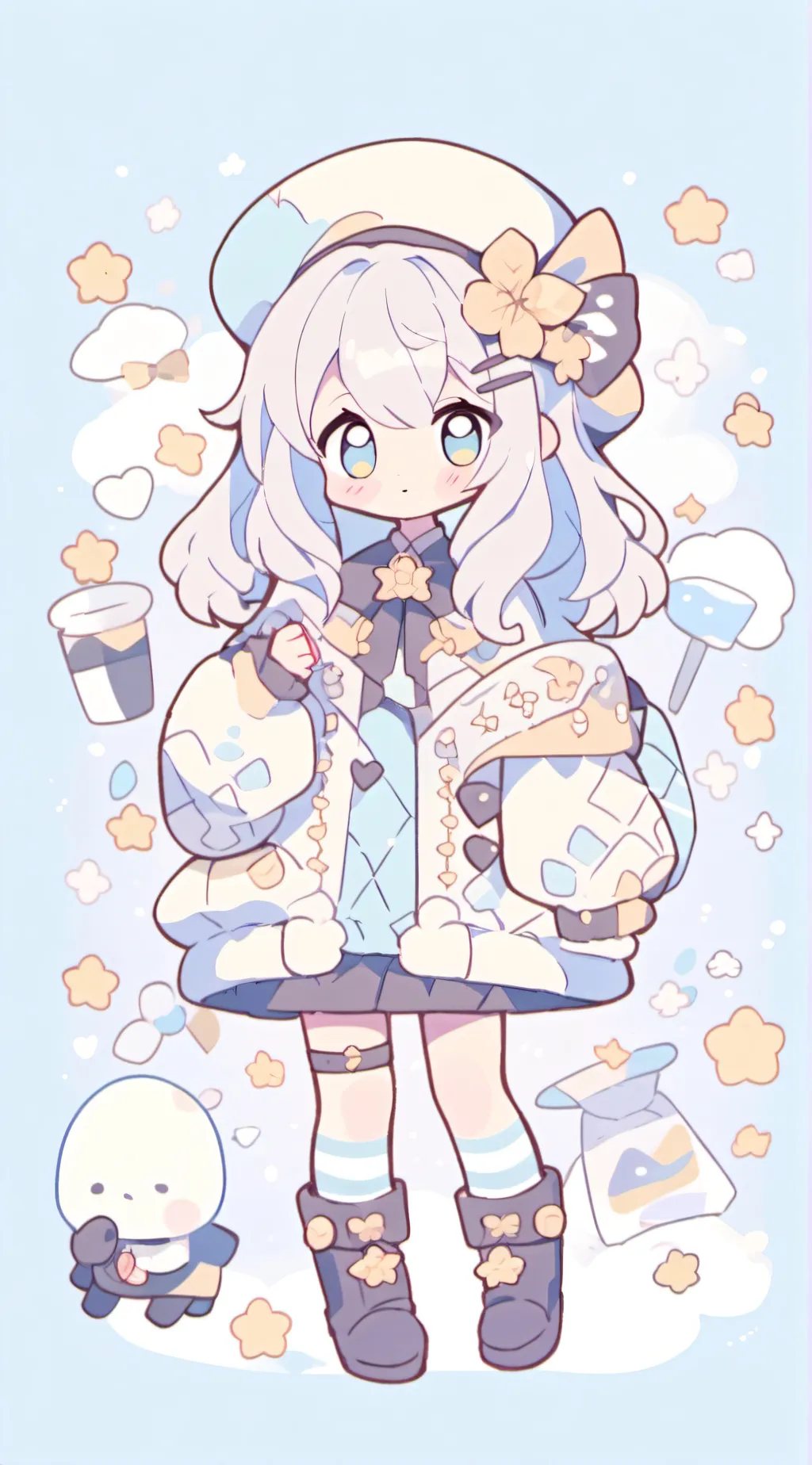 ai character: Cinnamon roll background