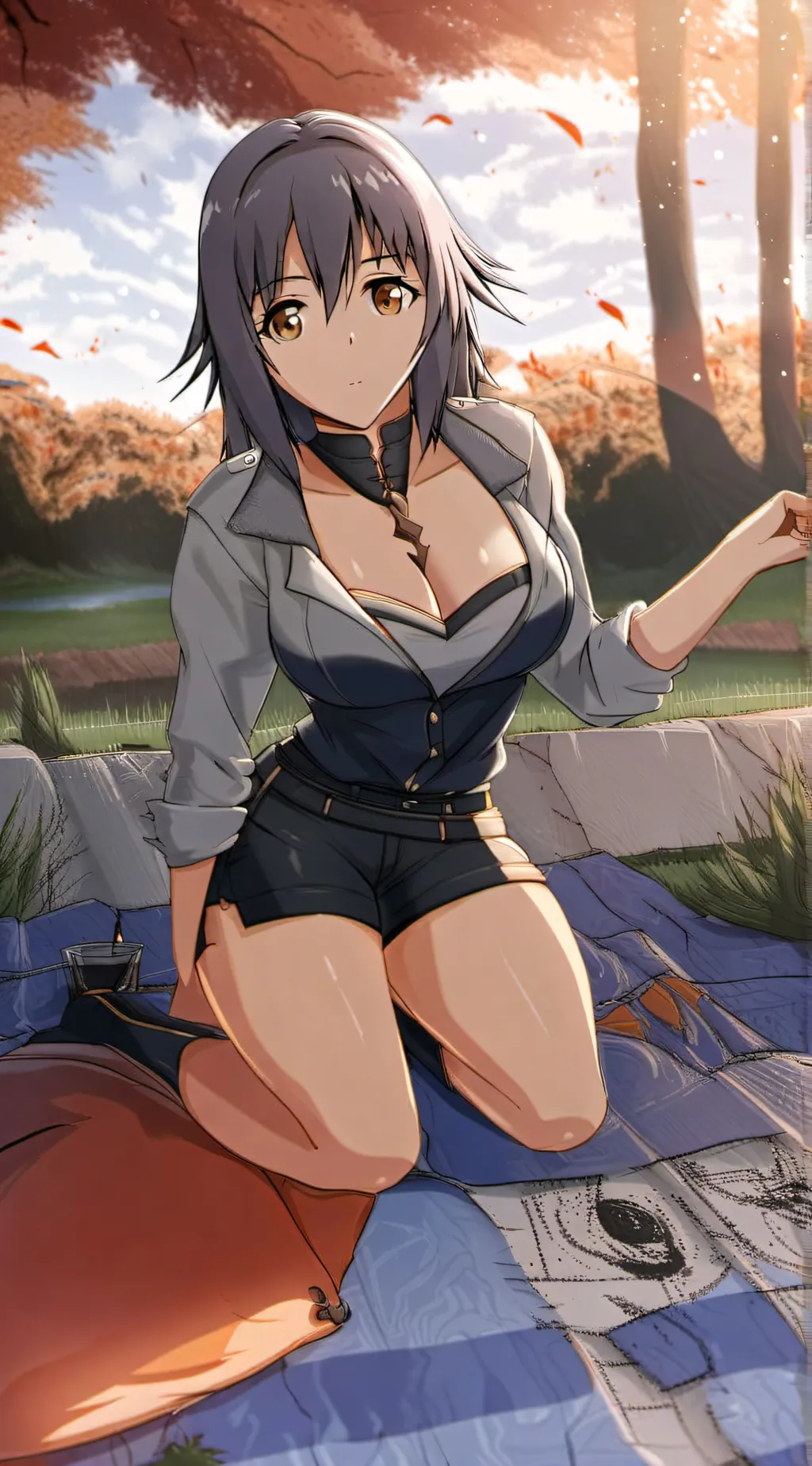 ai character: baked girl background