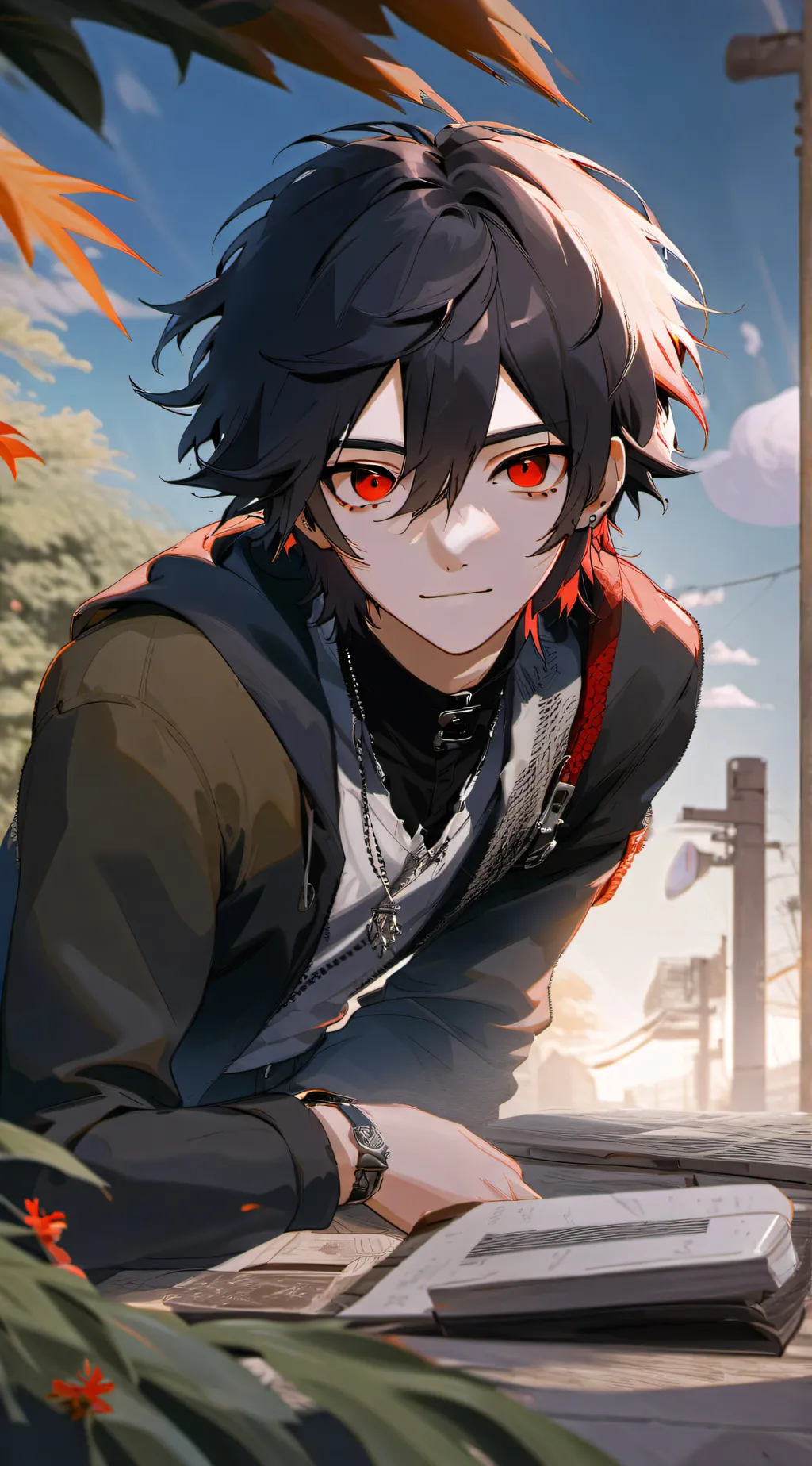 ai character: Issac.. background