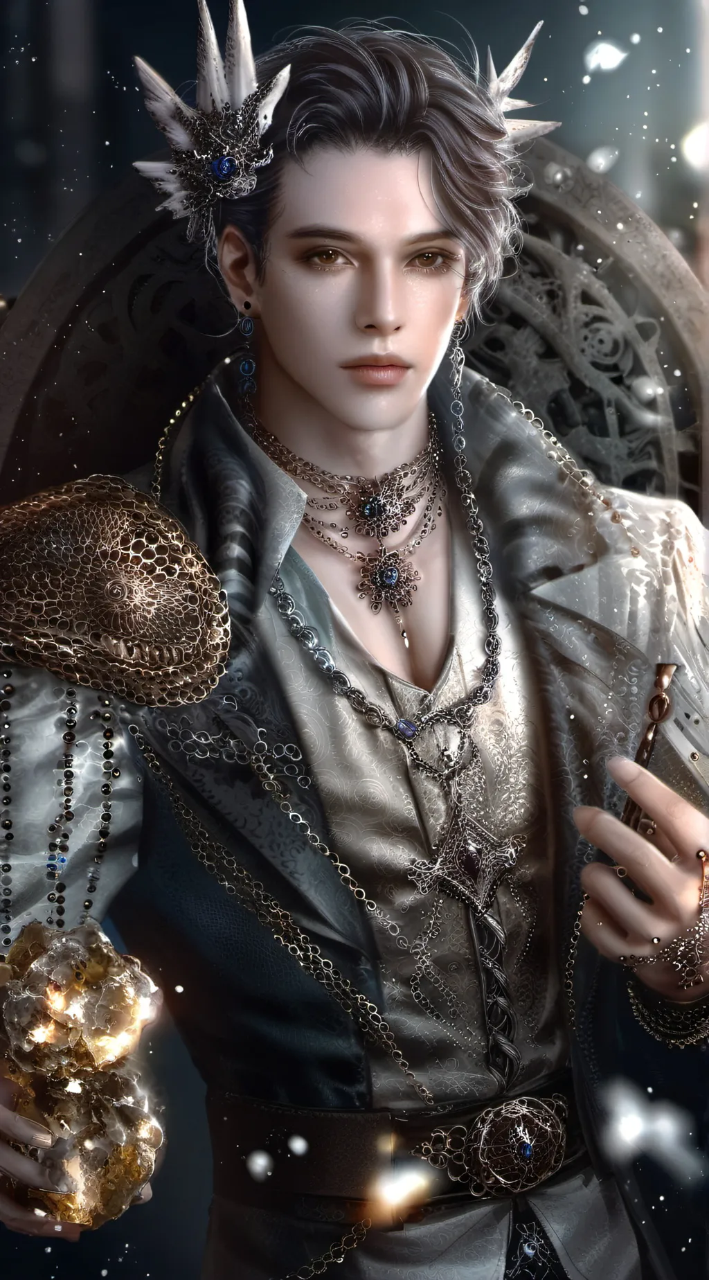 ai character: cat Hunter  background