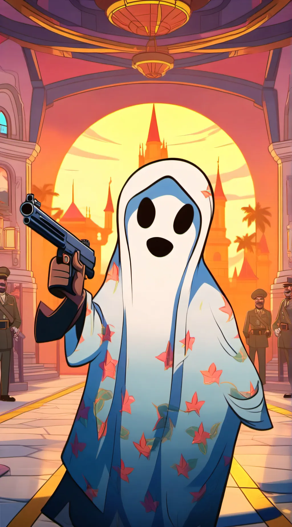 ai character: haunted military  background