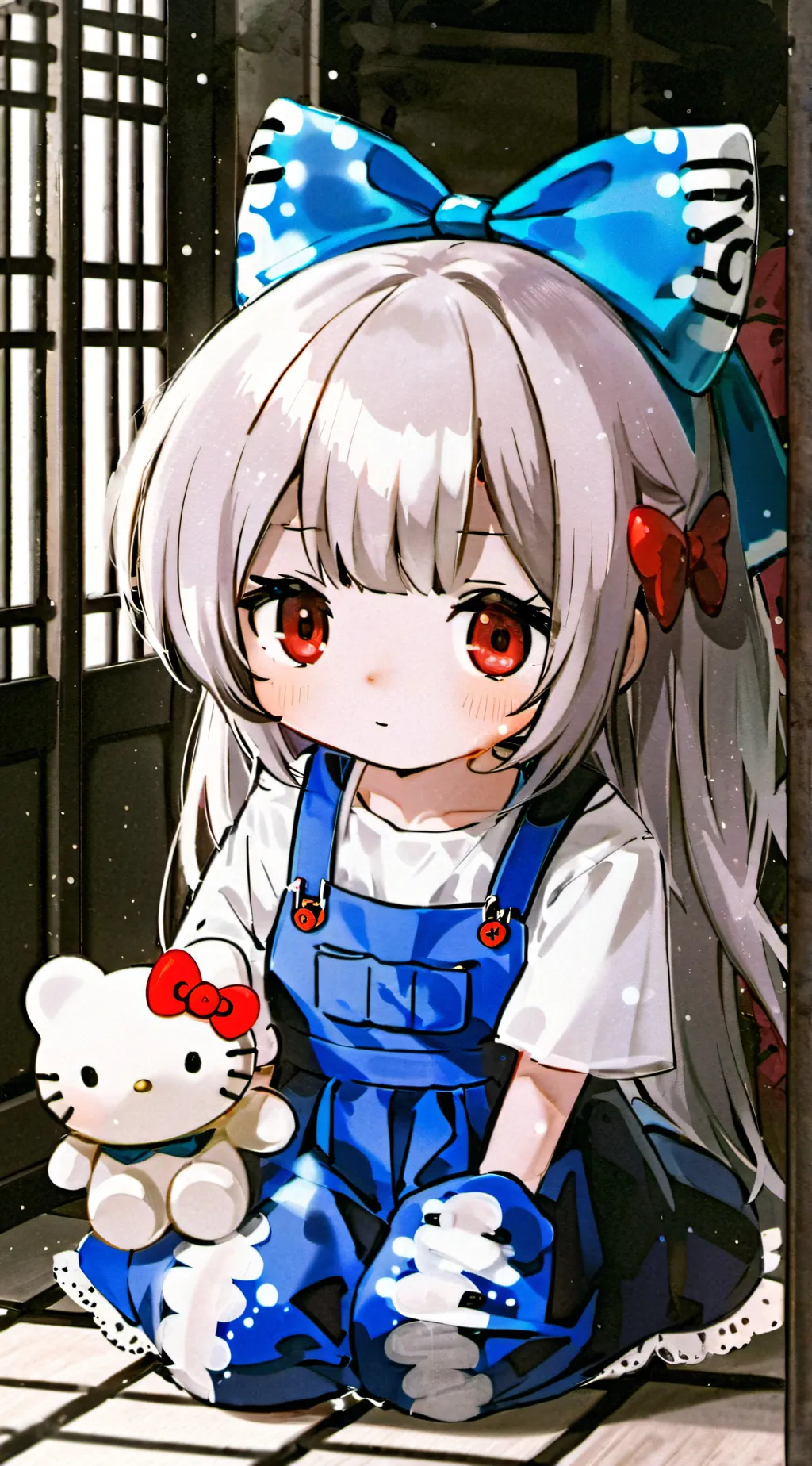 ai character: Hello kitty background