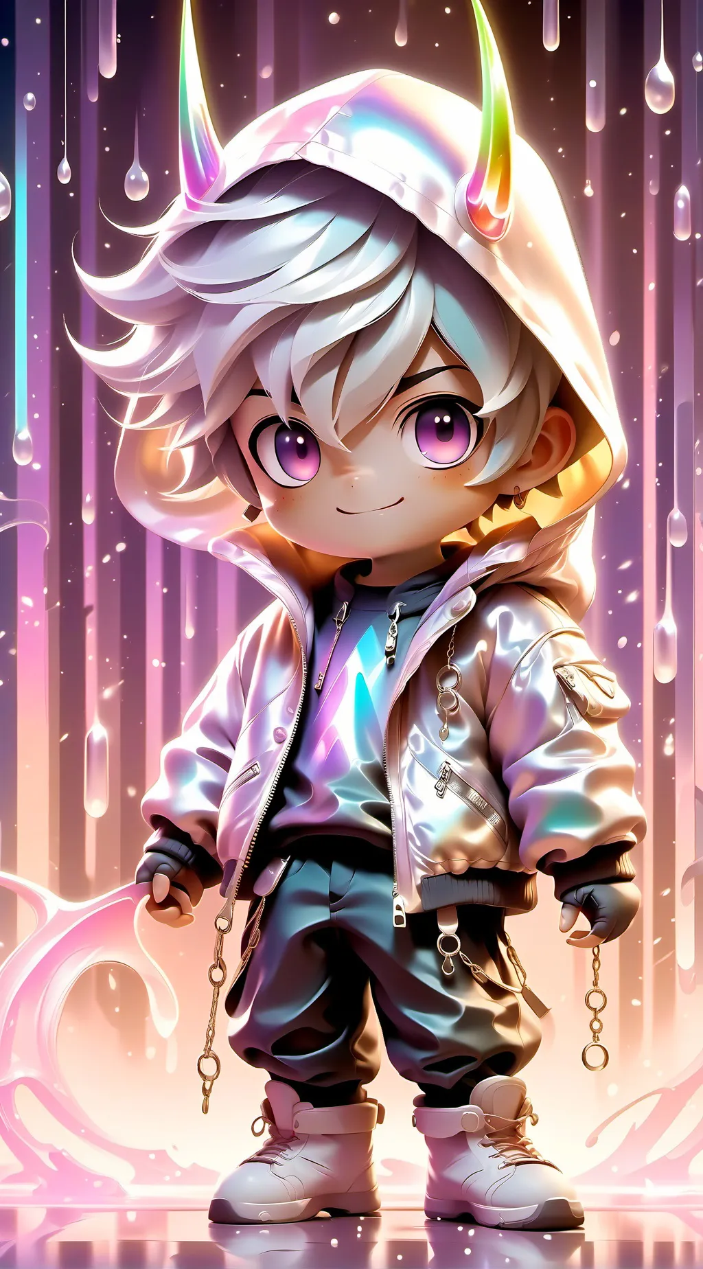 ai character: titan drill man background