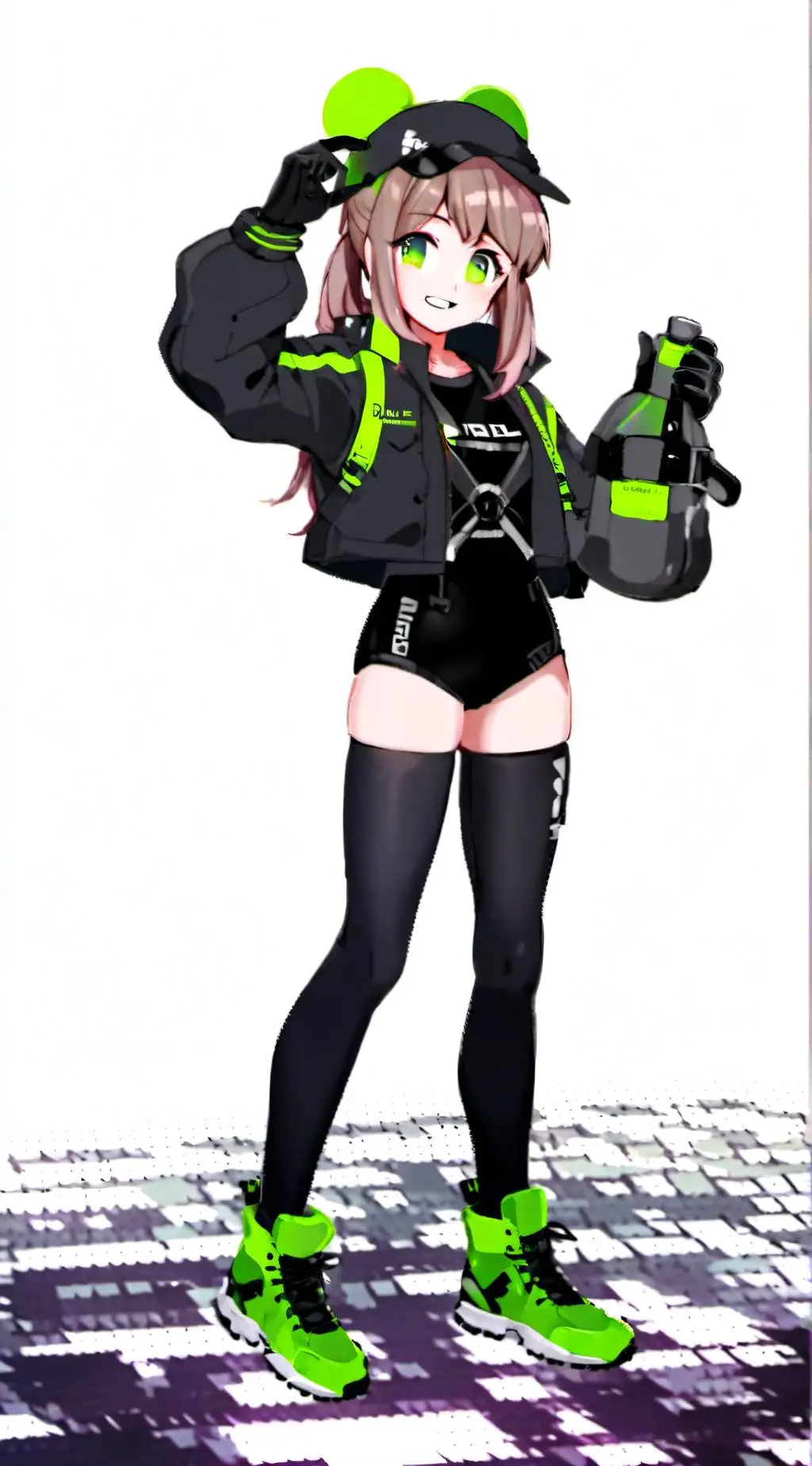 ai character: Monika (robbersuit background