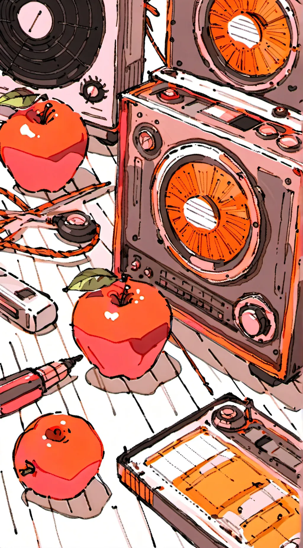 ai character: RadioApple  background