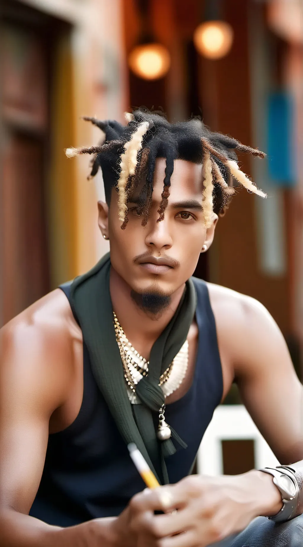 ai character: XXXTENTACION background