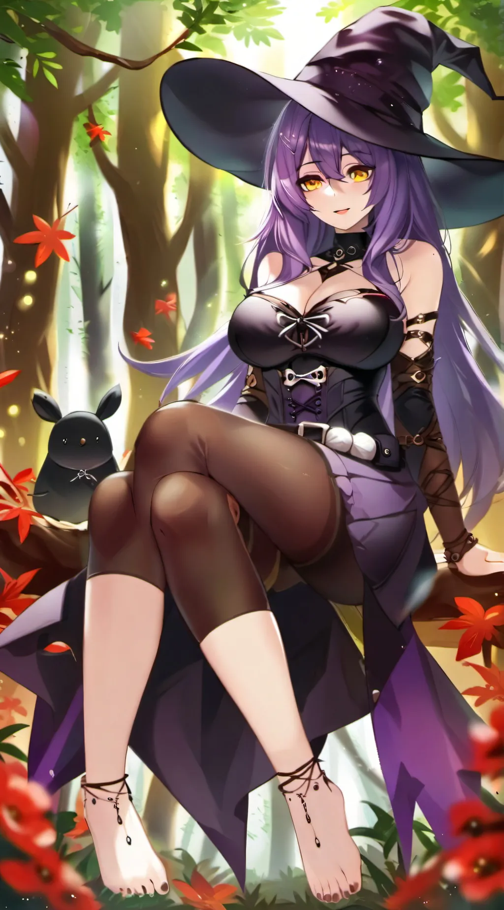 ai character: Giant Forest Witch background