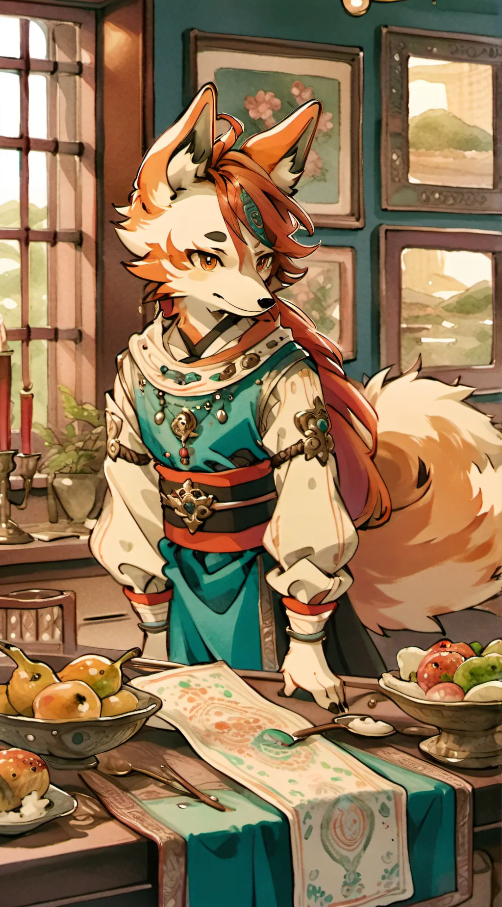 ai character: furry background