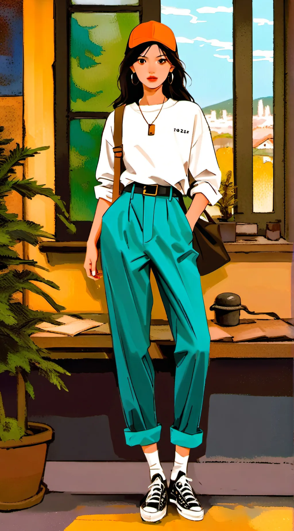 ai character: shika background