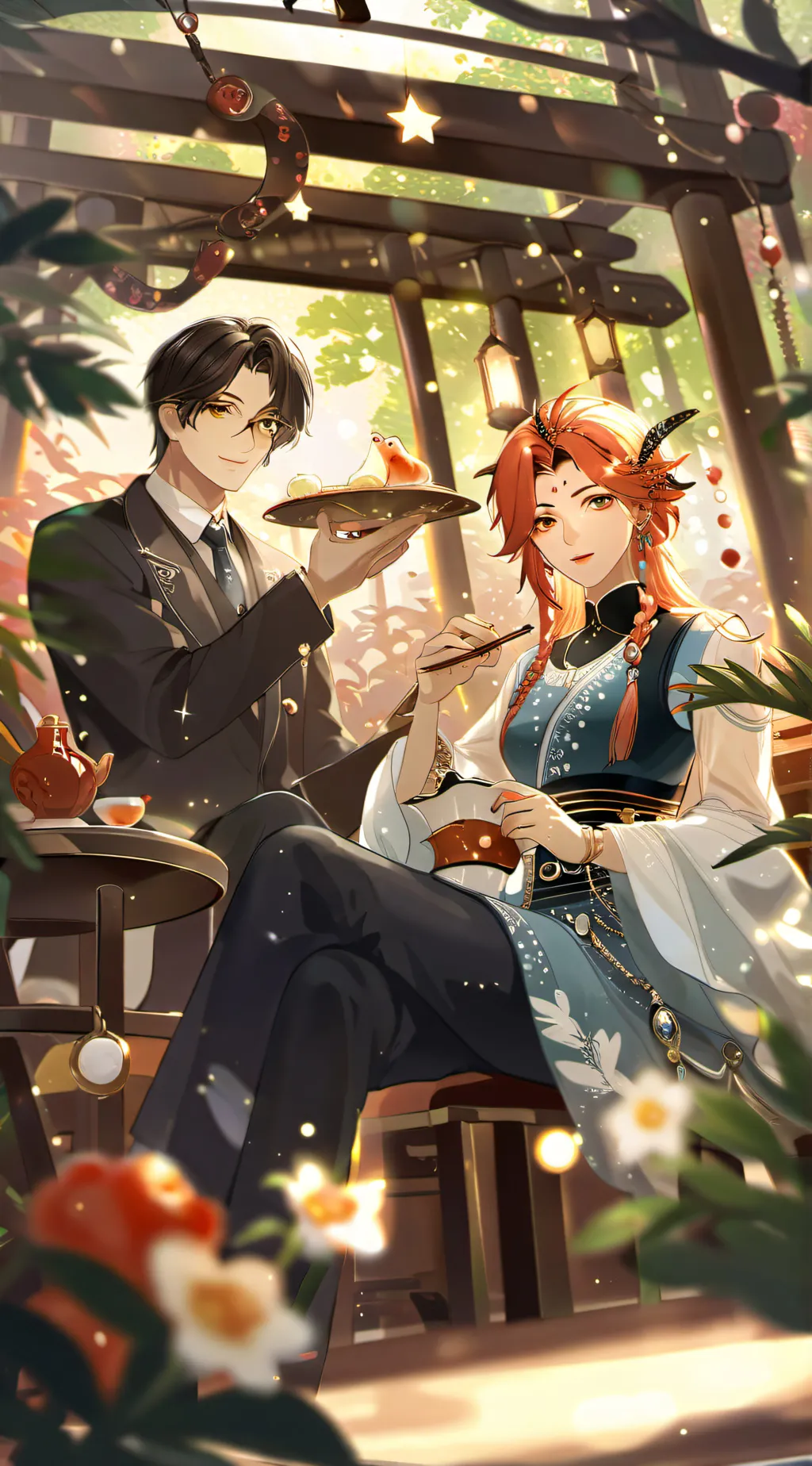 ai character: Hh mermaid  background