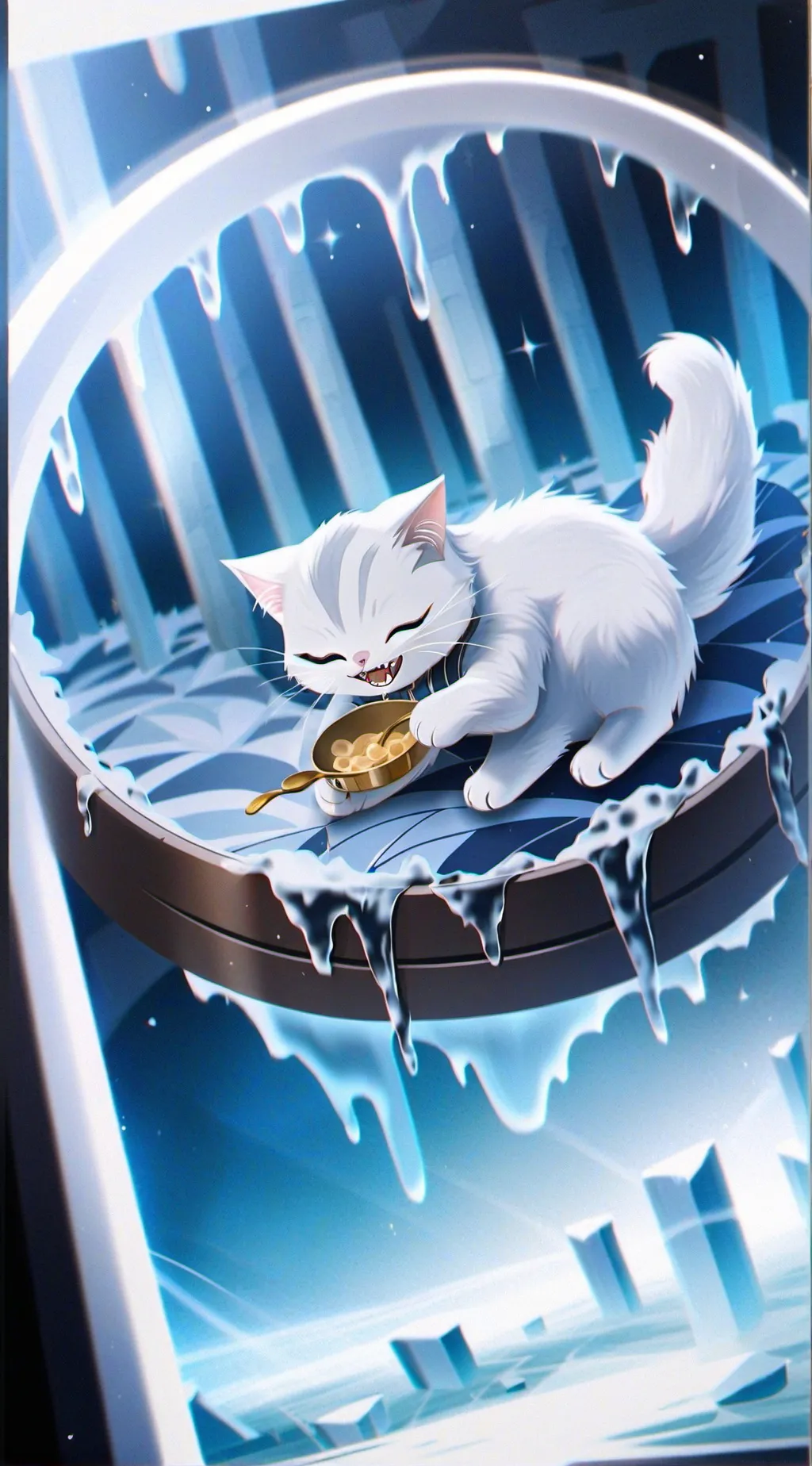 ai character: [tiny kitty] background