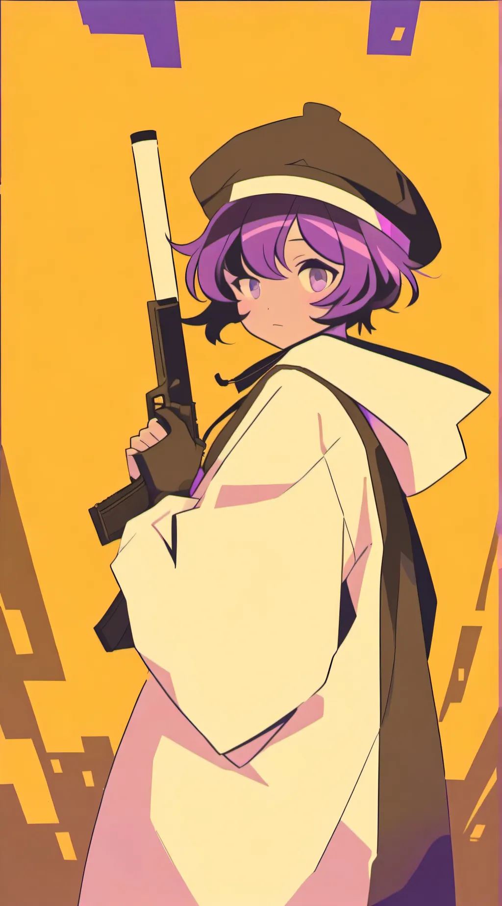 ai character: Uzi x N background