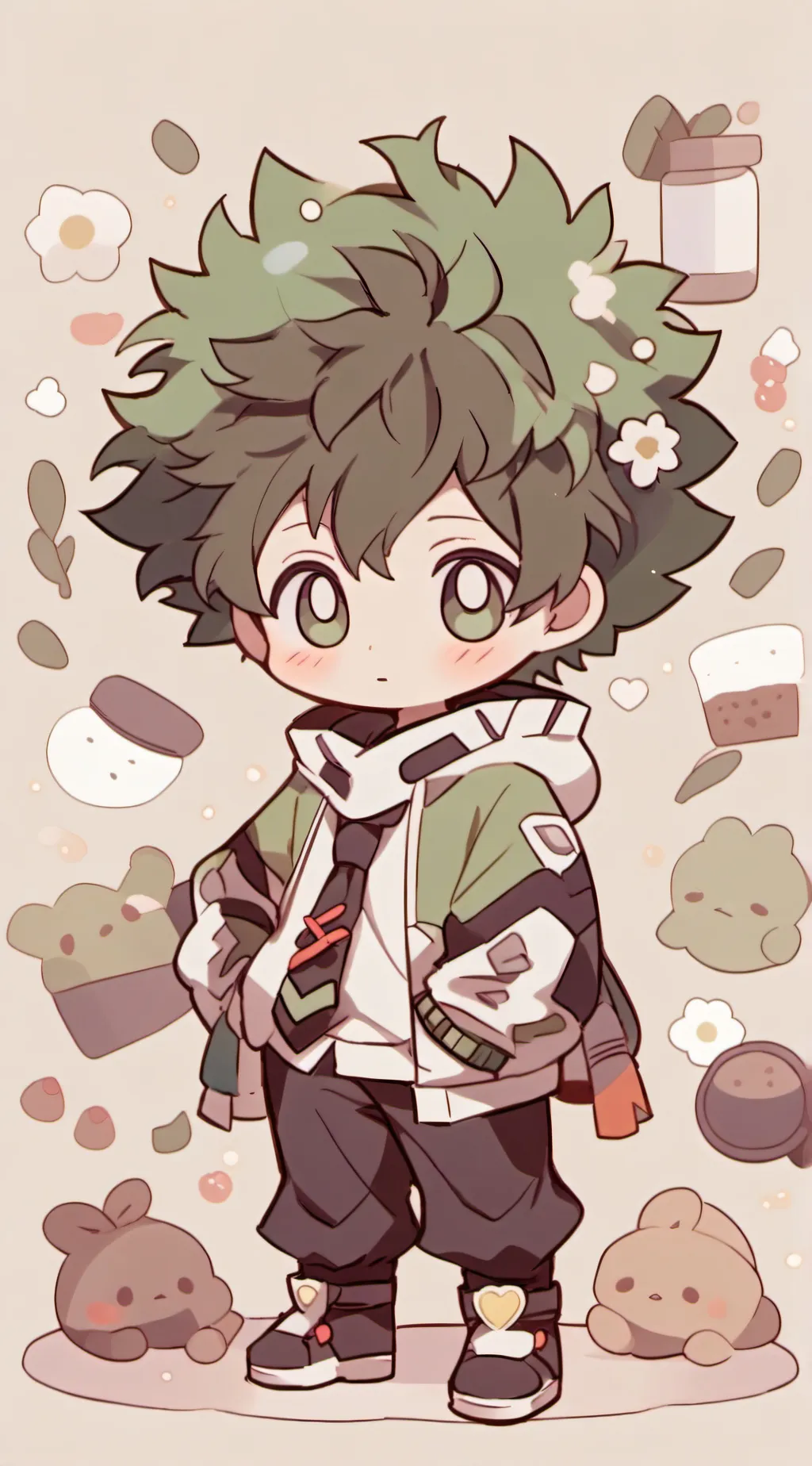 ai character: baby deku💅✨😩 background