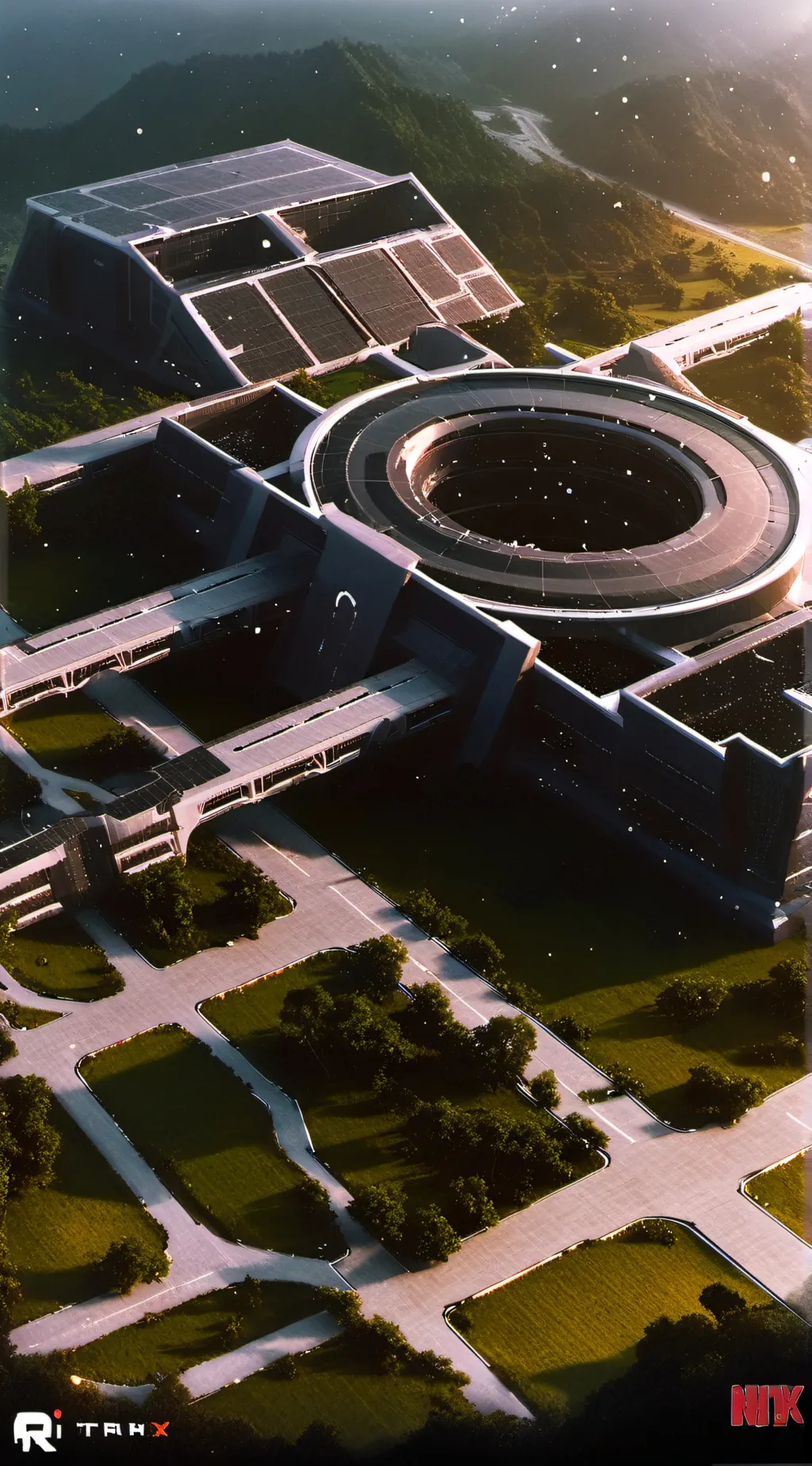 ai character: Military base rock background