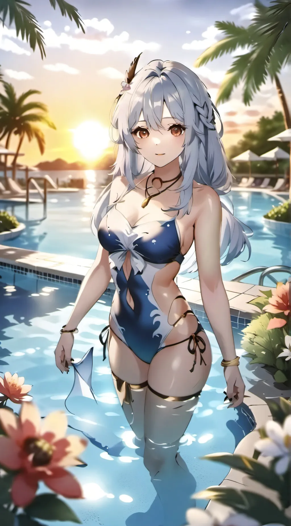 ai character: Akira 🩵💙 background