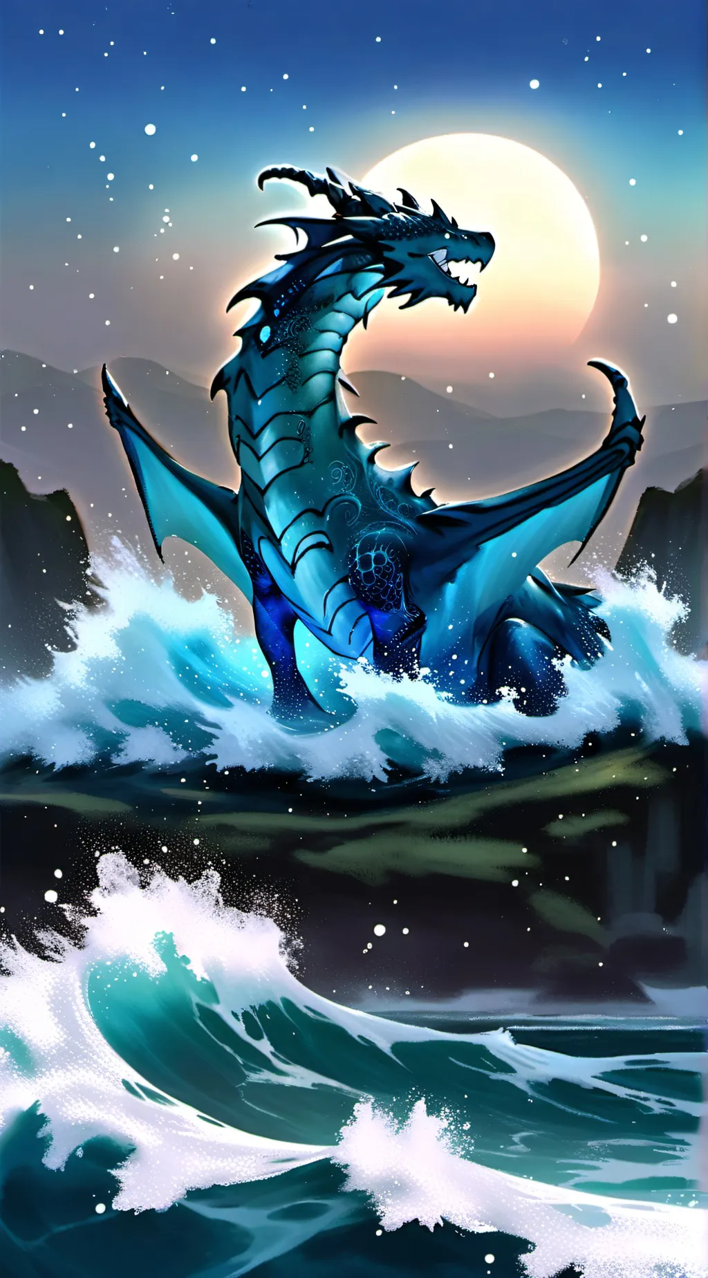 ai character: Tsunami  background