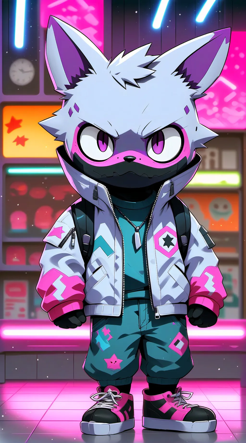 ai character: furry background