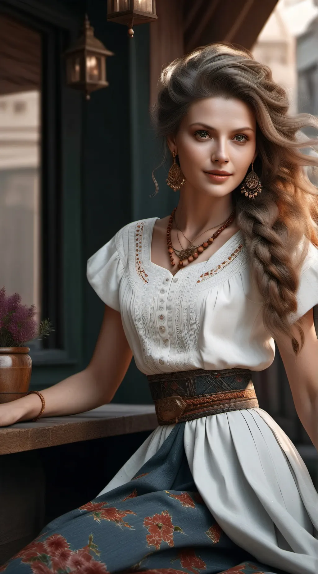 ai character: Stephanie  background