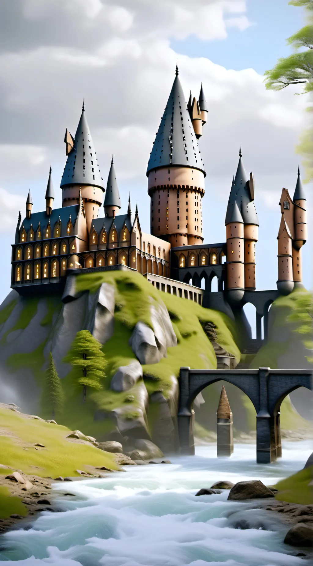 ai character: Hogwarts background