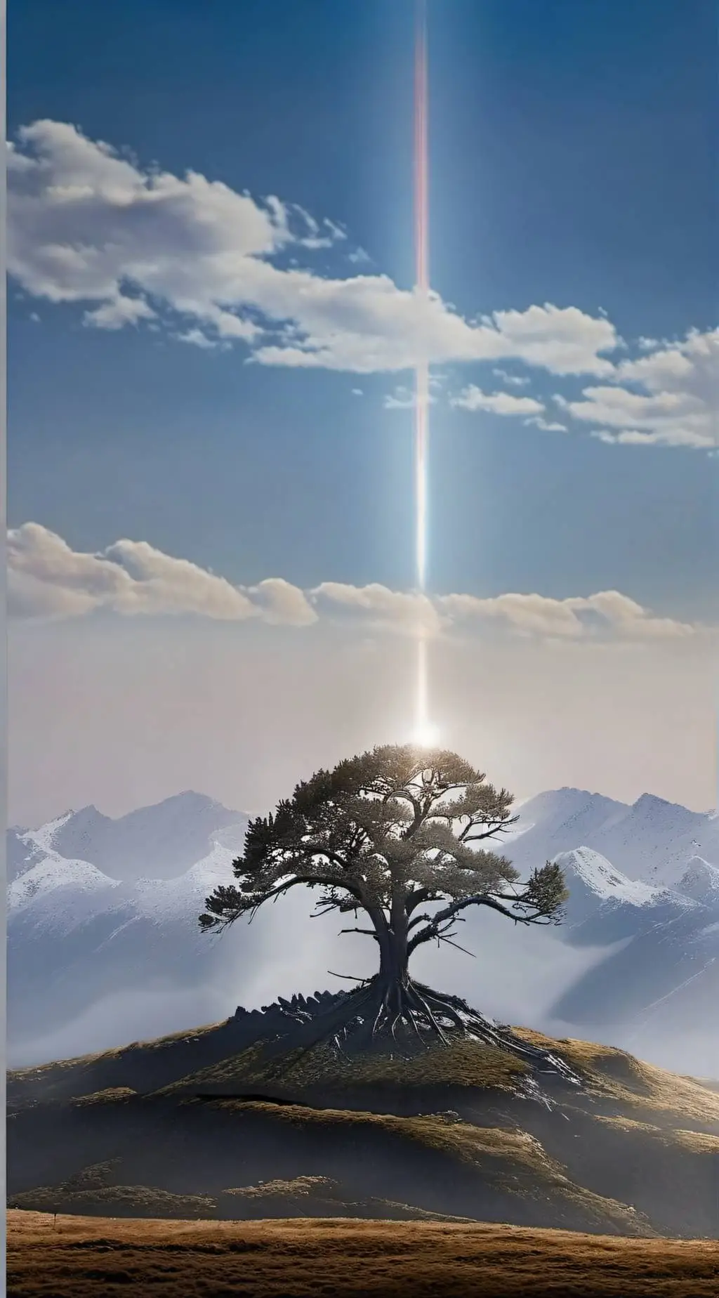 ai character: tree (just a tree) background