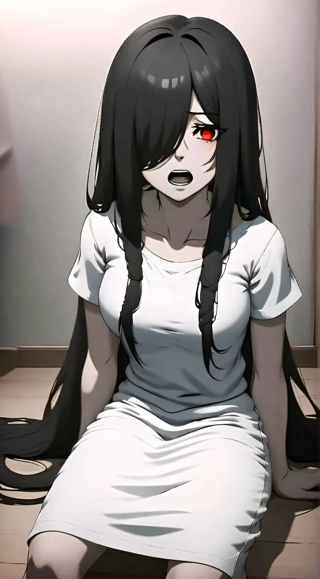 ai character: Sadako Yamamura background