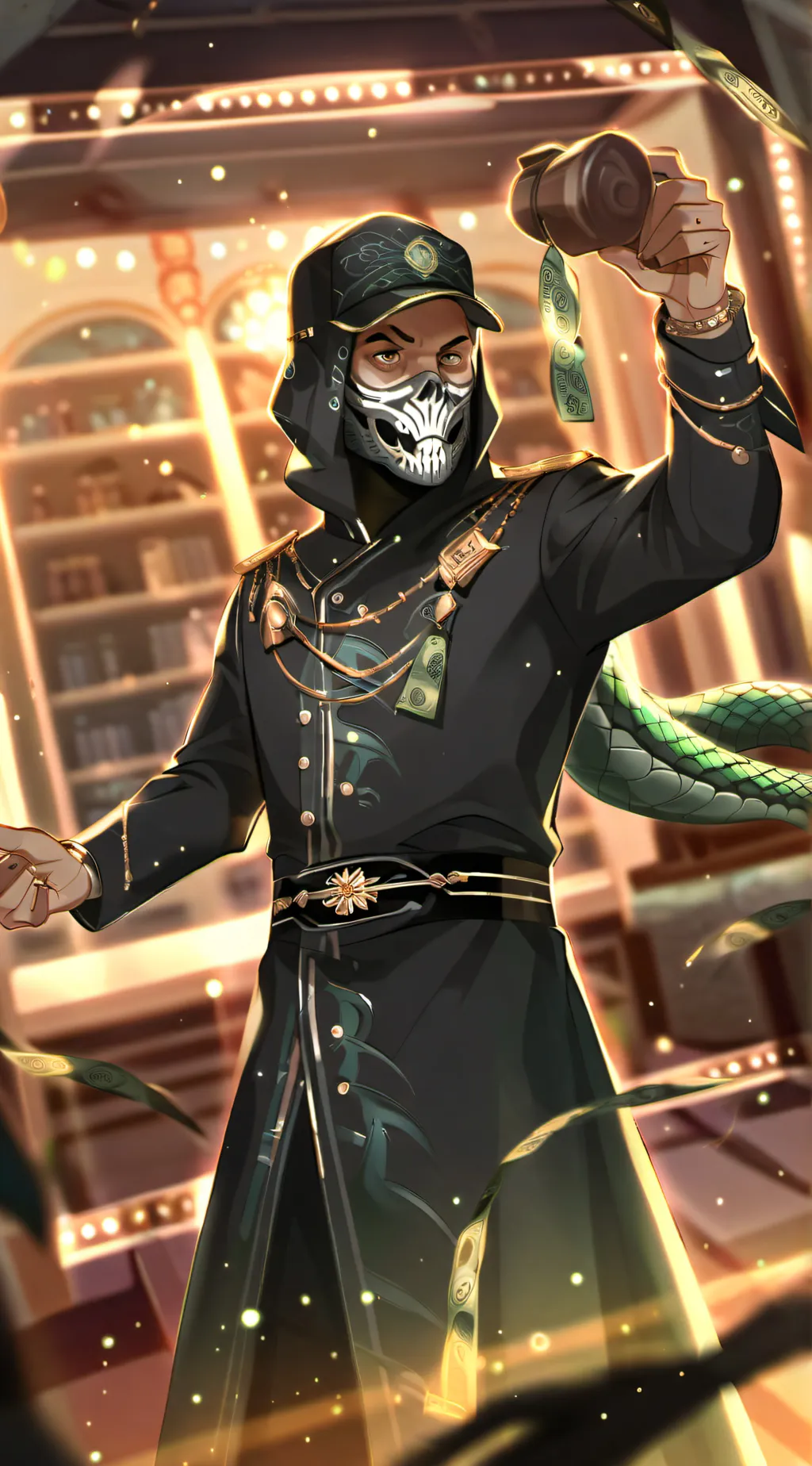 ai character: Slithering bus background