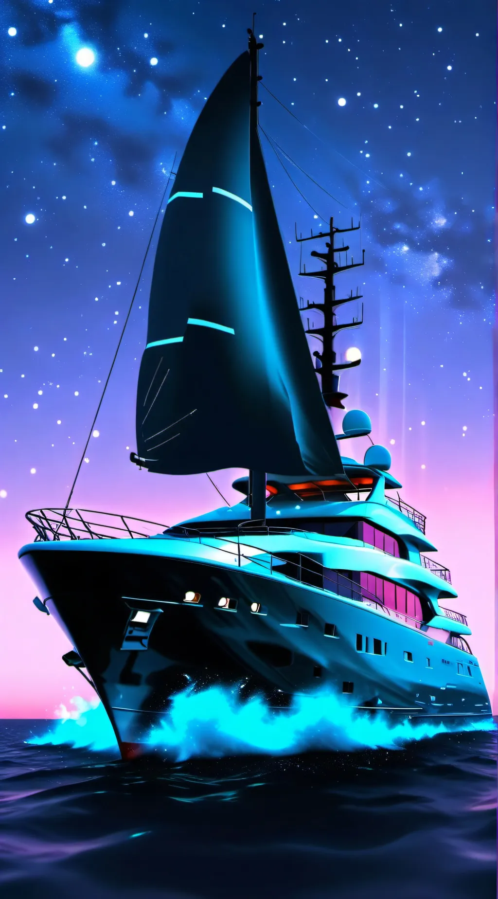 ai character: MHA yacht  background