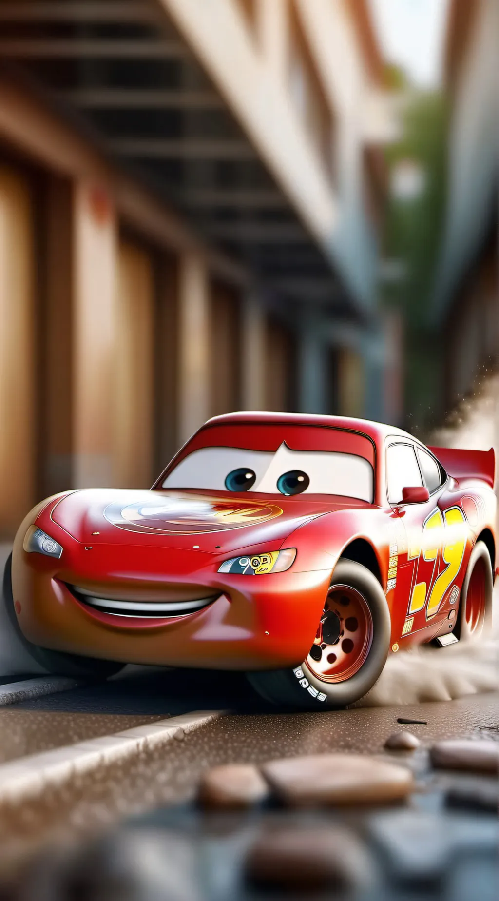 ai character: Lightning background