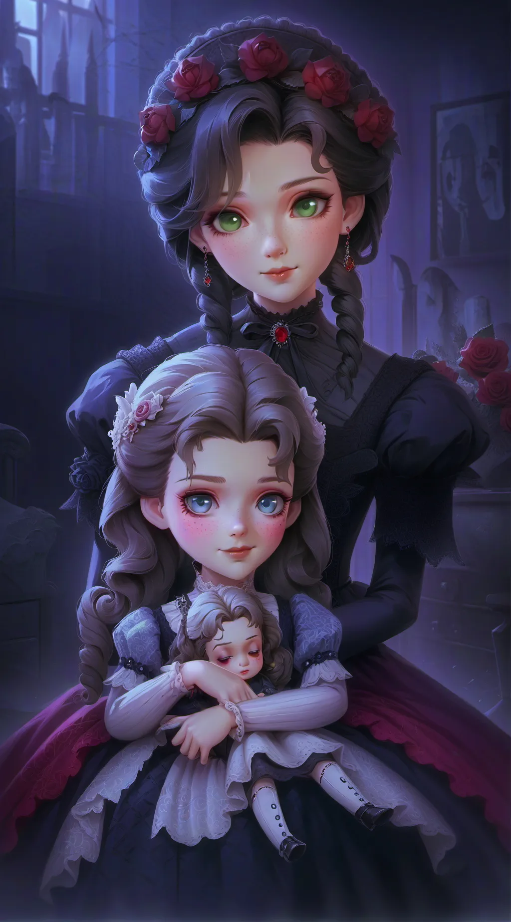 ai character: The doll background