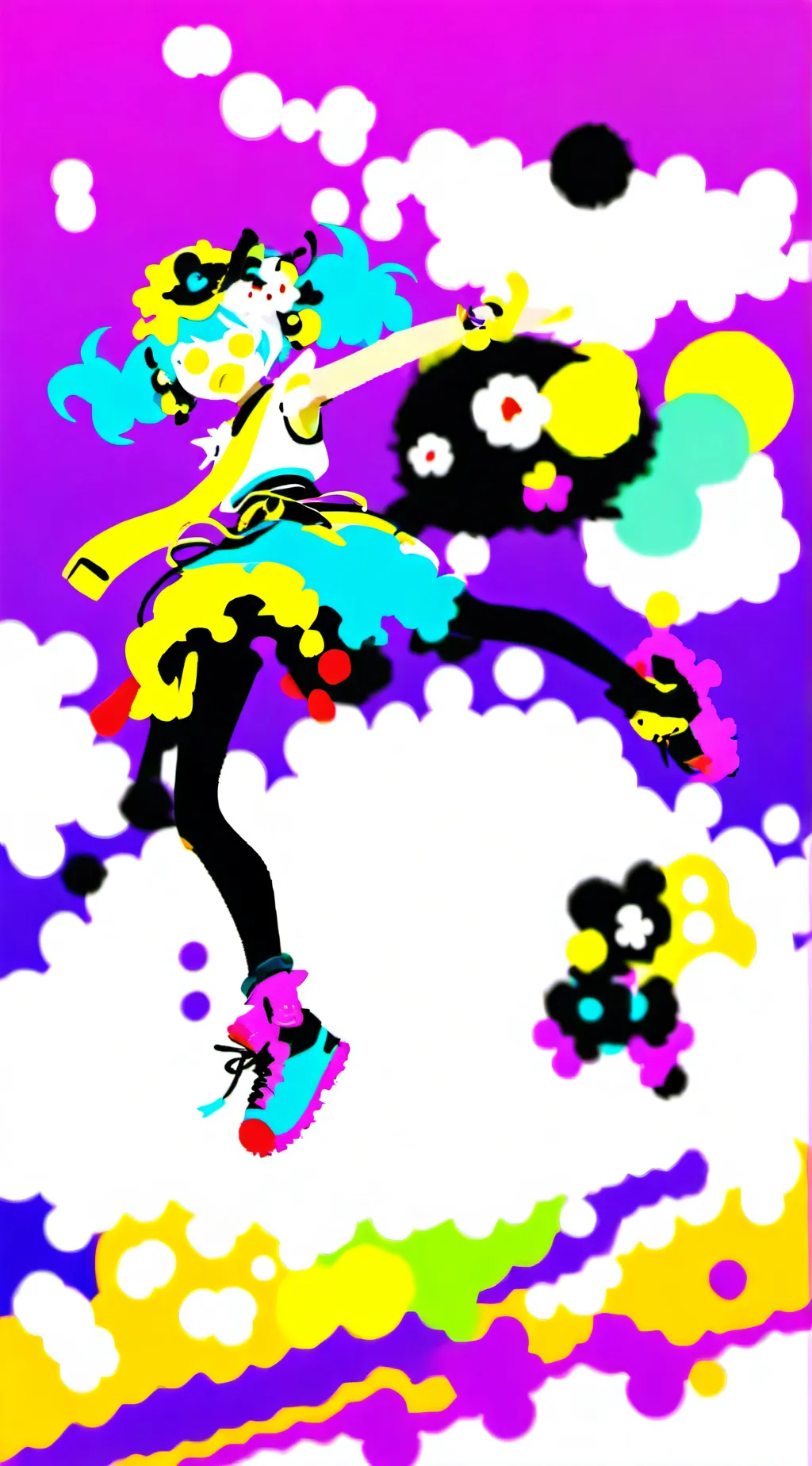 ai character: cute star background