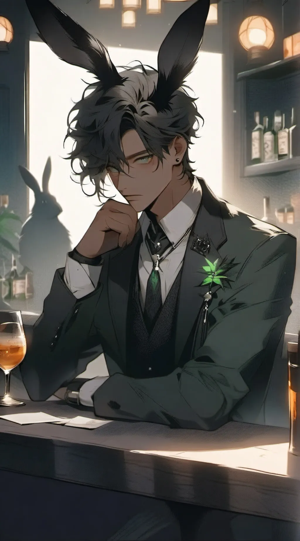 ai character: Leon background