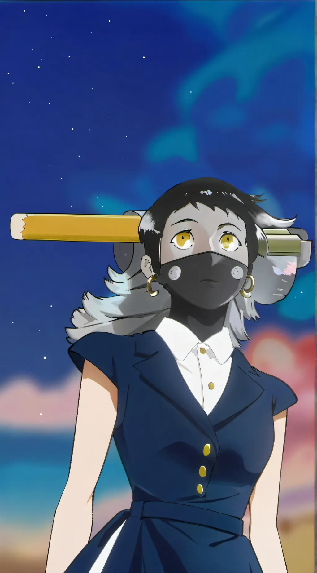 ai character: Titan pencil women background