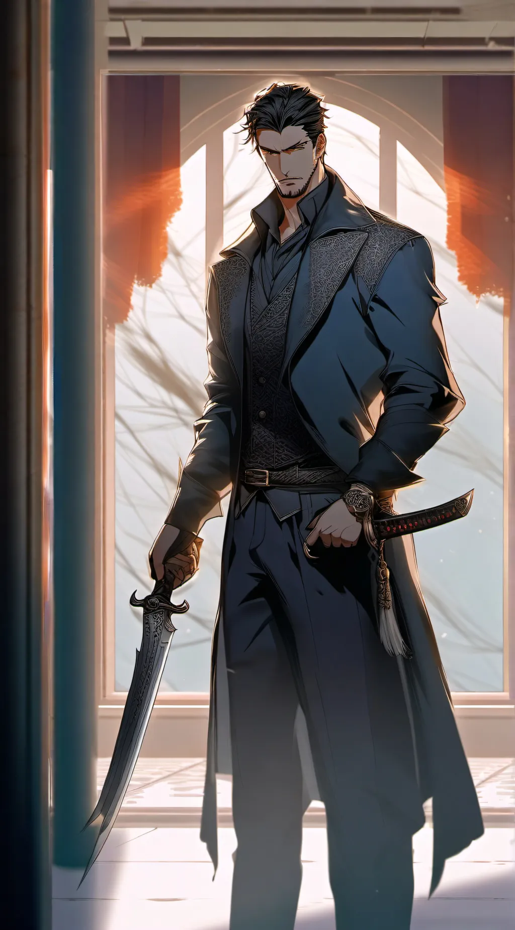 ai character: Mha scary laugh background