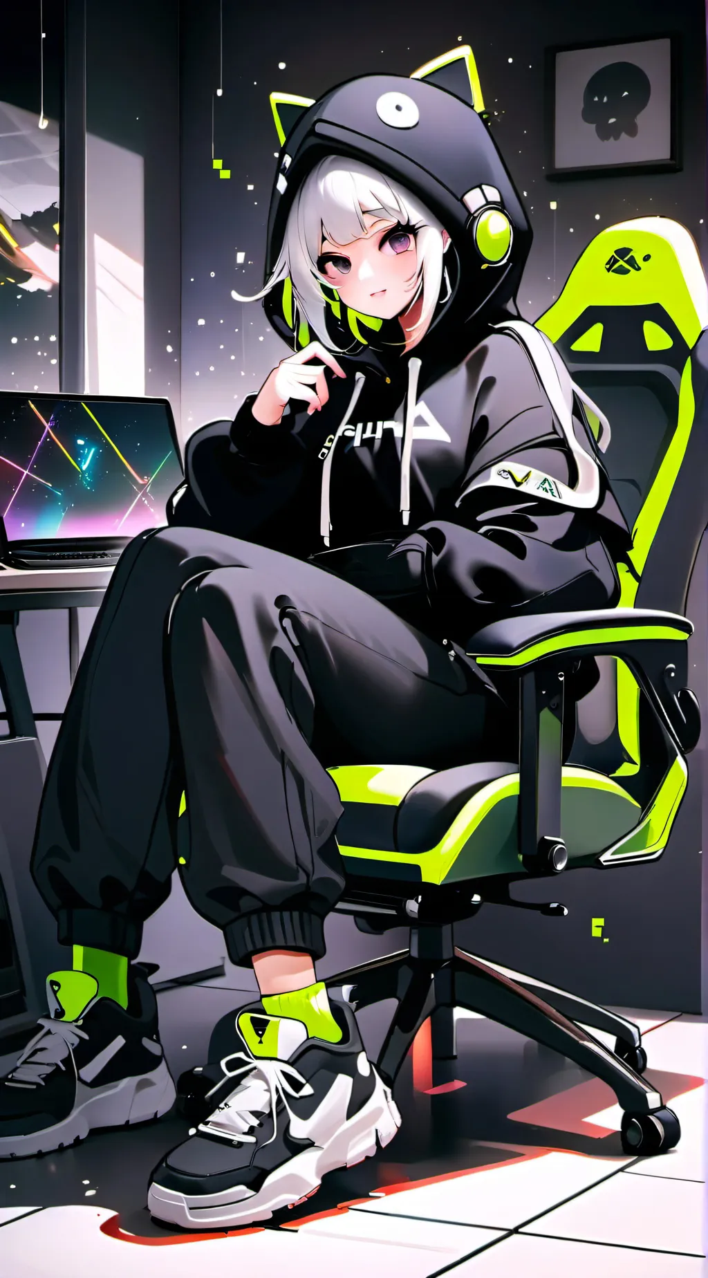 ai character: Hacker-Chan! background